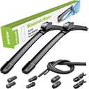 ASLAM 26" 19" Front Windshield Wiper Blades 2 Pack, Streak-Free & Quiet Durable Natural Rubber,All-Season Automotive Replacement Windshield Wiper Blades