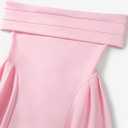 ZESICA Summer 2026 Cocktail Dresses for Women's Off Shoulder Short Sleeve Swing A Line Wedding Evening Party Midi Dress (Pink, M)