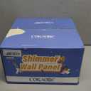 COKAOBE Iridescent Silver Shimmer Wall Backdrop, 24 Panels Square Sequin Shimmer Backdrop, Photo Backdrops for Birthday, Anniversary, Wedding, Graduation & Bachelorette Party Decoration