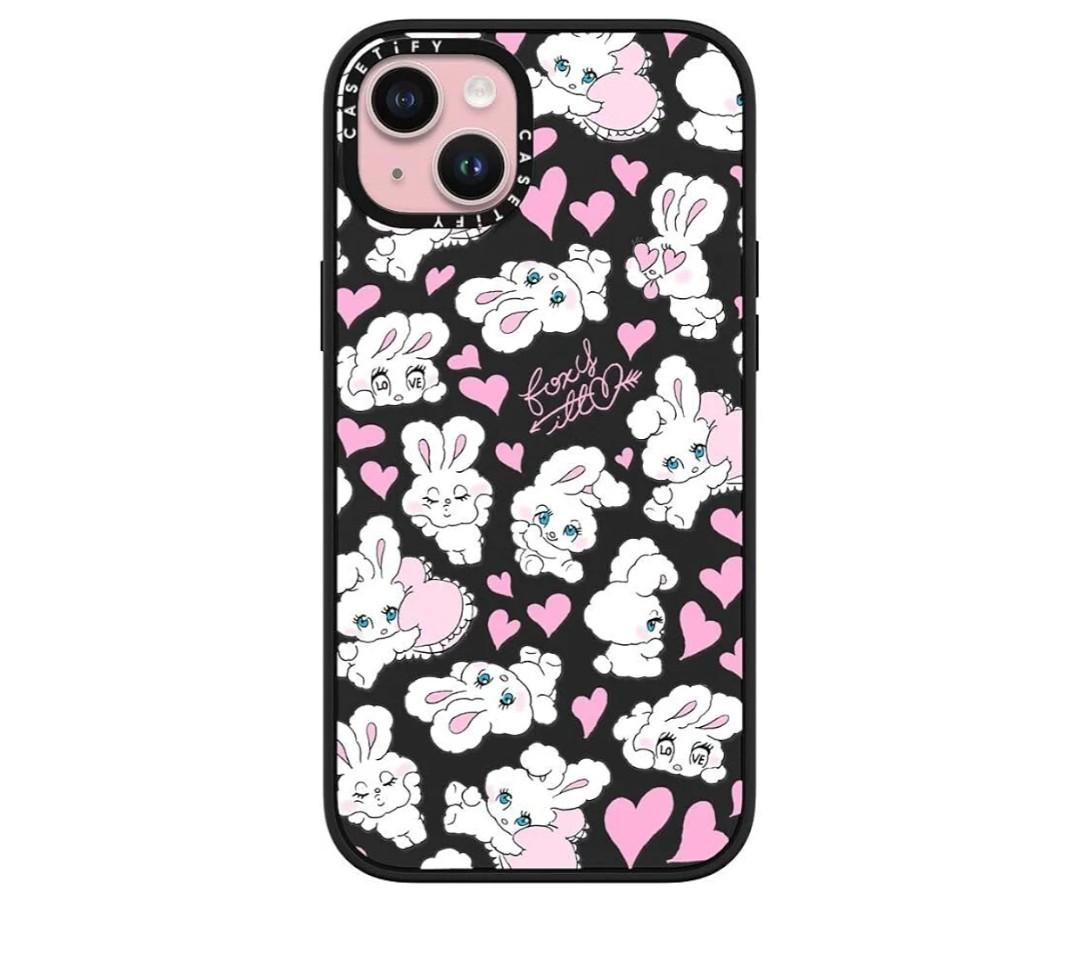 CASETiFY Impact iPhone 15 Plus Case [4X Military Grade Drop Tested / 8.2ft Drop Protection] - Cute Prints - Sweetheart Mix - Matte Black