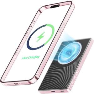 2025 for iPhone Magsafe Battery Pack, Ultra Slim Magnetic Power Bank Fast Charging, Wireless Portable Charger 10000mAh, 20W Powerbank Compatible with iPhone 16/15/14/13/12