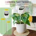 4-in-1 Soil Moisture Meter Soil Moisture/Fertility/PH Meter/Sunlight Intensity Soil Test Meter for Gardening, Farming and Outdoor Plants