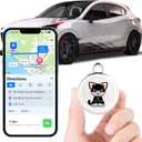 2025 New GPS Tracker for Vehicles,Portable Real Time GPS Tracking Device,Full Global Coverage Location Tracker for Car,Kids,Dogs.No Monthly Fee/No SIM Card Required