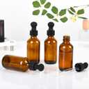 24 Pack Amber Glass Dropper Bottle, 2 oz/60 ml with Dropper, Leak Proof Travel Dispenser Bottle for Essential Oils/Chemistry Laboratory Chemicals/Cologne and Perfume