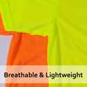 Men's High-Visibility T-Shirts 2 Pack,Lightweight Short-Sleeve Pocket Shirts for Men Color Enhanced (Yellow, XXL)