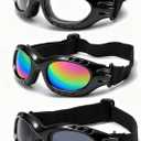 3 Pieces Motorcycle Goggles Riding Glasses Dirt Bike Ski Goggles Anti-UV Dustproof Windproof ATV Goggles For Motorcycle Riding, Skiing, Outdoor Men Women Youth (Blue)