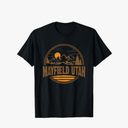 Vintage Mayfield, Utah Mountain Hiking Souvenir Print T-Shirt, Size XL