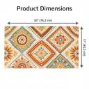 Boho Door Mat, Non-Slip Front Door Rug for Entryway, Geometric Pattern
