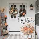 Fall Garden Flags 12x18 Inch Double Sided Autumn Floral Mason Jar Flag for Yard Outdoor Farmhouse Welcome Burlap Flowers Autumn Holiday Thanksgiving Decoration