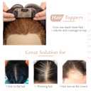 Elailite Hair Toppers for Women Real Human Hair Topper with Bangs Thinning Thin 5.1"x2.8" Silk Base Clip in Remy Hairpieces 10 Inch Chocolate Brown