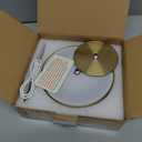 Portable LED Mushroom Table Lamp, Cordless Desk Night Light with 5200mAh Rechargeable Battery, Step less Dimming Small Lamp with 3 Colors and Brightness Control for Bedroom/Patio/Bar/Coffee shop (Gold)