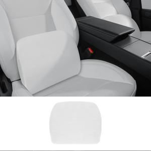 TOPABYTE Lumbar Support Pillow for Tesla Model Y Juniper Model 3 Highland Model S/X Cybertruck, Back Cushion for Driving Seat, Lower Back Support Pillow for Office Chair (White, 1PC)