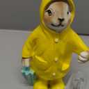 Resin Rabbit Rain Gauge  Adorable Bunny in Yellow Raincoat with Umbrella, Charming Outdoor Dcor for Garden, Yard, Cabin, or Patio, Wildlife Rain Measurement Tool, Great Gift for Gardeners