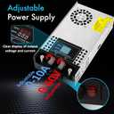 Adjustable 0-24V Power Supply 25A 600W, 110V AC to DC 0-24V Buck Converter 0-25A 600W Power Supply with LCD Display Adjustable Voltage Current 110V/220V AC to 24V DC Converter