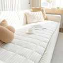 Soft Sofa Covers Washable Thick Sofa Covers Washable - Soft Corduroy Cover 2 3 4 Seater, Non-Slip Slipcovers, Pet Couch Furniture Protector(White,70x180cm)
