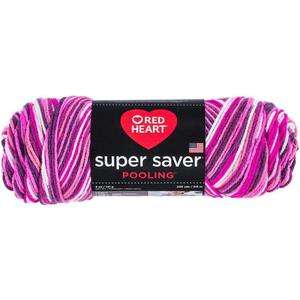 2 x Red Heart Super Saver Pooling Berry Pooling
