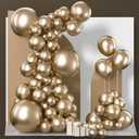 PartyWoo Chrome Gold Balloons, Gold Chrome Balloons Different Sizes Pack of 18 Inch 12 Inch 10 Inch 5 Inch for Balloon Garland or Arch as Birthday Decorations, Party Decorations, Gold-G127, Pack Of 30, Count May Vary