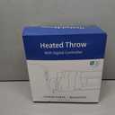 Heated Throw Blanket Faux Fur & Sherpa, Safe Electric Blanket ETL & FCC Certified, Soft Warm 6 Heating Levels & 4 Hours Auto-Off, Machine Washable, 50"x60"  Grey (2#shadow Pattern)