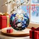 Christian Gifts: Stained Glass Nativity Scene Ornament | Christmas Ornaments (Christmas Tree Ornaments), Religious Decor, Holy Family Decoration, Religious Gifts, Baptism Gift & Xmas Gift