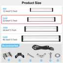 LUCKY HERP T5 Reptile Light Fixture Combo Kit 24W (New Upgrade), UVB Reptile Light Fixture with Desert UVB 10.0 22" Fluorescent Tube, UVA UVB Reptile Light for Lizard, Bearded Dragon, Tortoise