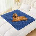 Smiry Waterproof Dog Bed Cover Blanket, Soft Reversible Pet Blanket, Washable Leakproof Cats Dogs Couch Cover for Sofa, Couch, Furniture (40x50 Inch, Navy/Blue)
