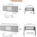 Portable Baby Bed Rail for Toddlers, Foldable Variable Shaped Travel Bed Guard Rails with 3 Angles Lock for Trip, No-Install Bed Bumper for Kids, Fits for Twin/Full/Queen/King Size, 47in