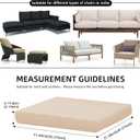 Outdoor Cushion Covers Set,8PCS Patio Furniture Couch Seat Slipcovers, Replacement for Sofa Sectional Chair(CoverOnly)