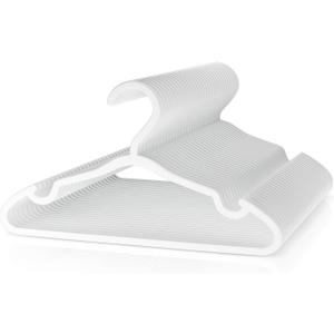 VILICK Plastic Kids Hangers - 30 Pack Non-Slip Baby Clothes Hangers for Closet, Toddler & Newborn Clothing Pants, Skirts, Coats (White)