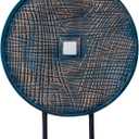 Unique Round Coin Sculpture Decorative Objects for Shelf Home Decor Accents, Modern Abstract Tabletop Decor Items for Living Room Fireplace Mantel, Above Cabinet (Blue)