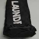 DOKEHOM 90L Large Laundry Basket, Collapsible Laundry Bag, Freestanding Tall Clothes Hamper, Foldable Washing Bin (Black)