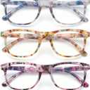 JOLISU 5 Pack Reading Glasses For Women - Stylish Blue Light Blocking Readers -Womens Men Spring Hinge Eyeglasses (2.75)