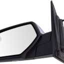 TRQ MRA06847 Left Drivers Side Door Mirror with Signal Heat Memory Puddle Light Power Folding Compatible with 2014-2018 Chevrolet Silverado 1500 2015-2018 Silverado 2500 HD Silverado 3500 HD Sierra