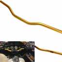 1" (25.4mm) Club Style Moto Bars CNC Aluminum Handlebar 32" Width for Harley Dyna Low Rider FXDLS Fat Street Bob FXDF FXDB FXBB Sportster (Gold)