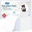 50 Count Cat Pad Refills Super Absorbent Pee Pads for Cats Enhanced Odor Control with Light Scent 16.9" x 11.4" Compatible with Tidy Cats Breeze Litter System