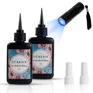 UV Resin Kit with Light-100g with UV Flashlight,Crystal Clear Resin Glue for DIY Jewellery Making,Glue Kit for DIY Beginners Introductory Jewellery Making UV Resin Kit with Light-100g with UV Flashlight,Crystal Clear Resin Glue for DIY Jewellery Making,Glue Kit for DIY Beginners Introductory Jewellery Making