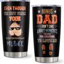 Puvazi Fathers day Tumbler Gifts for Step Dad, Bonus Dad Gifts, StepDad Birthday Gift, Birthday Gift for Stepdad from Daughter, Son, Kids, Stepdad 20 OZ Travel Coffee Mug 1PC