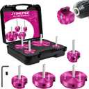 4 Pcs PVC Reamer Kit, Fitting Saver PVC Pipe Reamer Socket Saver Set for Plumbing, Includes 1-1/2 Inch 2 Inch 3 Inch 4 Inch, Plastic Pipe Reamers Tool Kit for Sch.40 CPVC ABS Fittings, Fit for 1/2" Drills