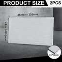 Blulu 2 Pcs Aluminum Composite Panel, 1/4" Thick Rectangle Aluminum Sheet for Industry Crafting Handcraft DIY Projects(Brushed Silver,24"x48")