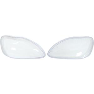 NewYall Left and Right Clear Headlight Lens Shell Cover for Mercedes S-Class W220 1998-2006