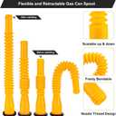 Gas Can Spout Replacement,6 Kit-Gas Can Flexible and Retractable Nozzle, Upgraded Fuel Can Spout Replacement Suitable for Most 1/2/5/10 Gal Oil Cans.
