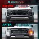 Fog Lights for Chevy Colorado 2023-2025 2026 Accessories 3rd Gen LED Front Bumper Daytime Running Light Amber Turn Signals (Chic Style)