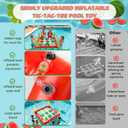 Pool Toys Games Set, 2-in-1 Giant Inflatable Pool Tic Tac Toe Game & Ring Toss with 12 Ring & 8 Balls, Fun Summer Swimming Pool Party Beach Float Games for 3-12 Yrs Kids Adult Family 2-10 Players
