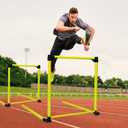 3Pcs Hurdles Training Equipment, Adjustable Height Hurdles Track and Field, Agility Speed Jumping Training Equipment for Soccer Basketball Football Dogs, Detachable-Green