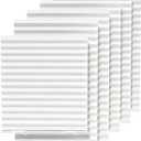 6 Packs Temporary Blinds for Indoor Windows, Light Filtering Paper Shade, Easy to Cut and Install, 36" W x 72" L, Black Out Window Cover with 12 Clips, White