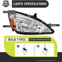 Headlights for 2003 2004 2005 2006 2007 Honda Accord