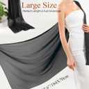 FURTALK Chiffon Shawl Wraps for Women Evening Dresses Soft Scarf Formal Wedding Bridal Scarves (Black)