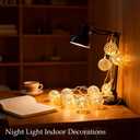 2 x USB & Battery Operated Fairy Moroccan String Lights for Home Bedroom Decor, 9.8ft 20 LED Decorative Metal Gold Globe Lanterns 8 Modes Diwali Decoration for Christmas Birthday Boho Party (Warm White)