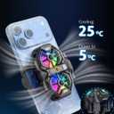 darkFlash Dual Core Phone Cooler with Clip, Cell Phone Fan with Screw, Phone Cooling Fan for Gaming and Live Streaming, Phone Radiator with RGB Light, Compatible with iPhone/Samsung/Android (DK-GS)