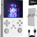 R40 Retro Handheld Game Console - 128GB with 25K+ Games, 3.5 Inch IPS Screen, 3000mAh Battery, Type-C, Reverse Charging, Portable Arcade Video Gaming Console(White)