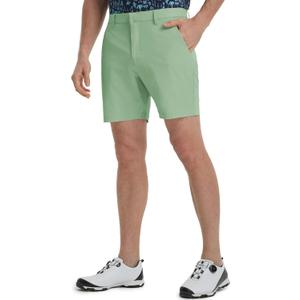 M MAELREG Mens Golf Shorts 7"/9" Lightweight Quick Dry Water-Resistant Stretch Waistband Flat Front Casual Mens Dress Shorts (30W x 7L, Beryl Green)